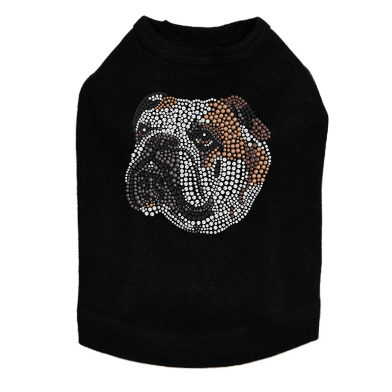 Bulldog Face (Brown) - Dog Tank