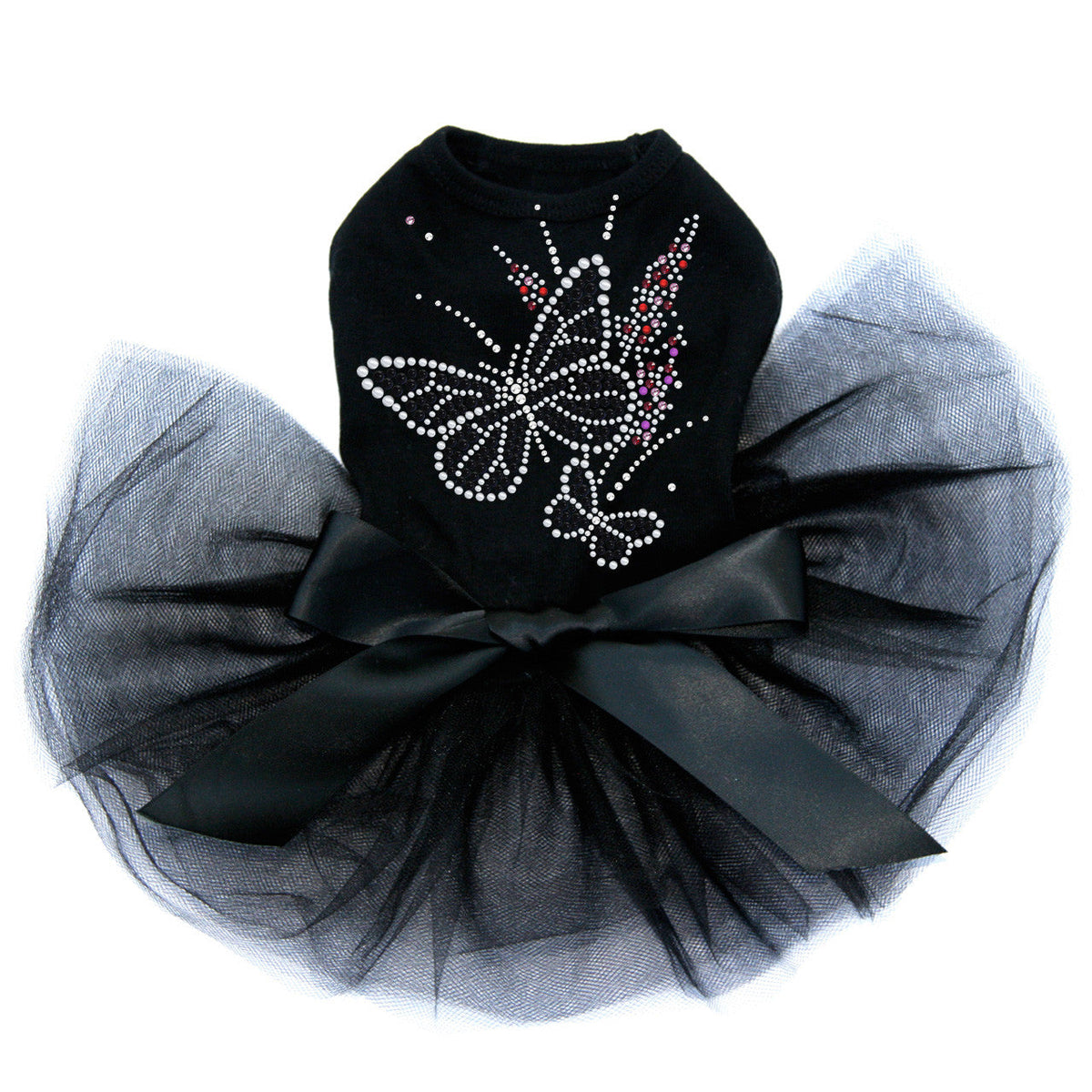 Black Butterfly with Flowers - Custom Tutu