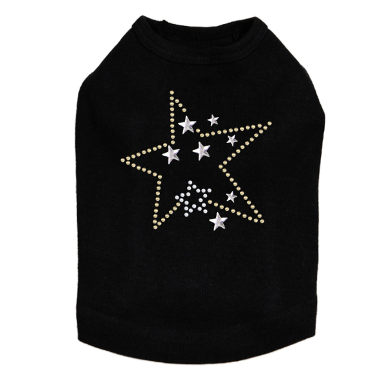 Gold & Silver Stars - Dog Tank
