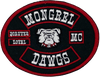 Mongrel Dawg Oval EMBROIDERY Patch (4) -BLACK