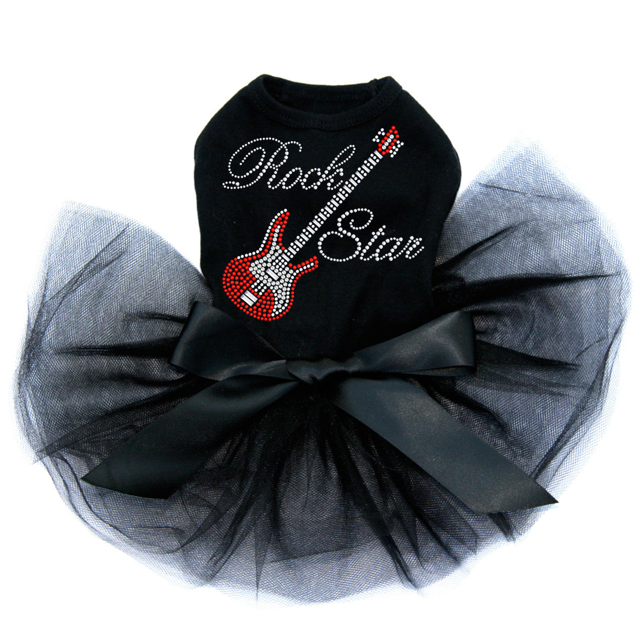 Guitar Red (Austrian crystal) with Rock Star - Custom Tutu