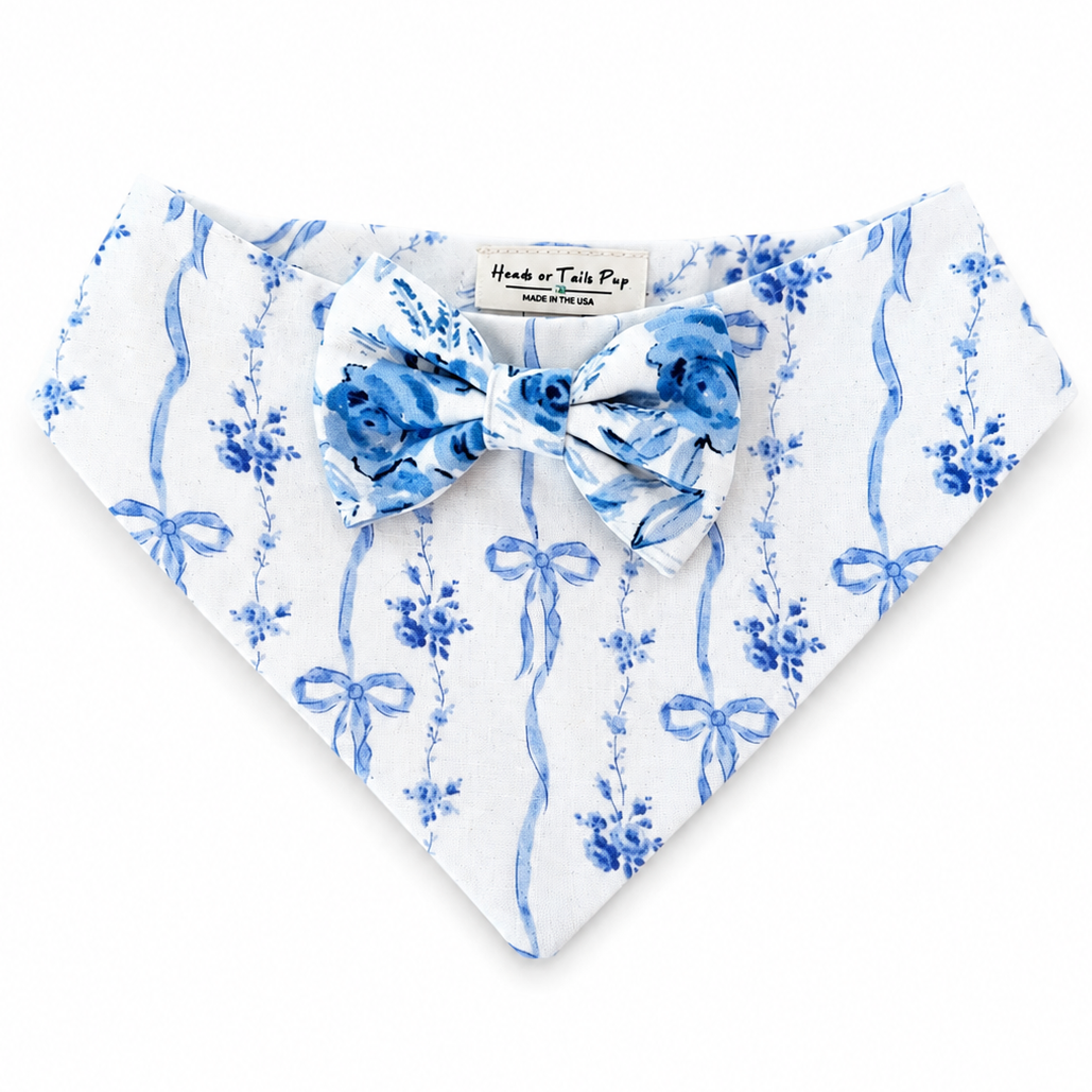 Heads or Tails Pup Something Blue LovePackPuppy Dog Bandana