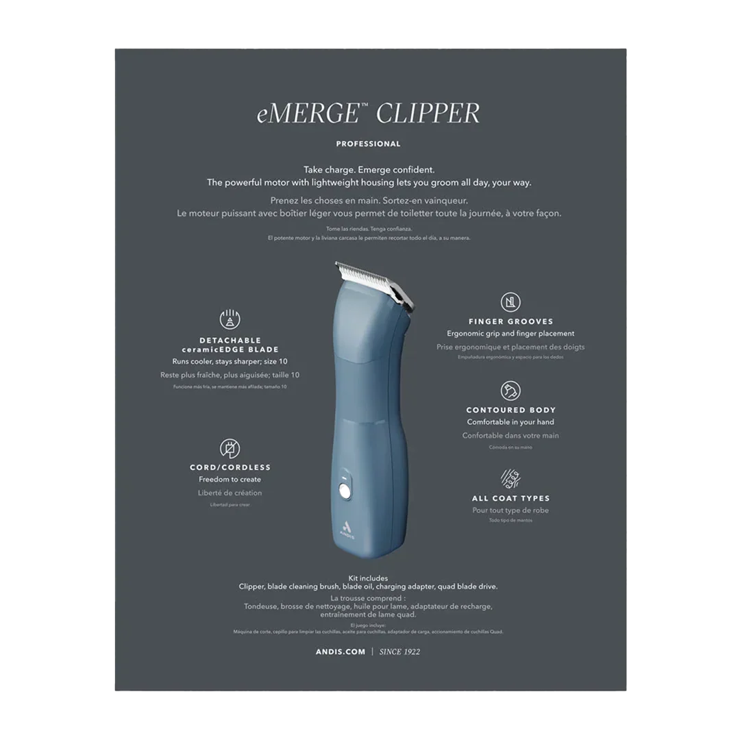 Andis Dog Emerge Clipper Blue