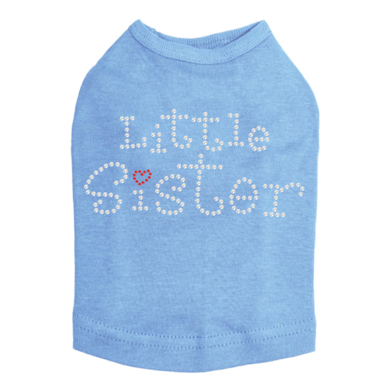 Little Sister with Red Heart - Dog Tank