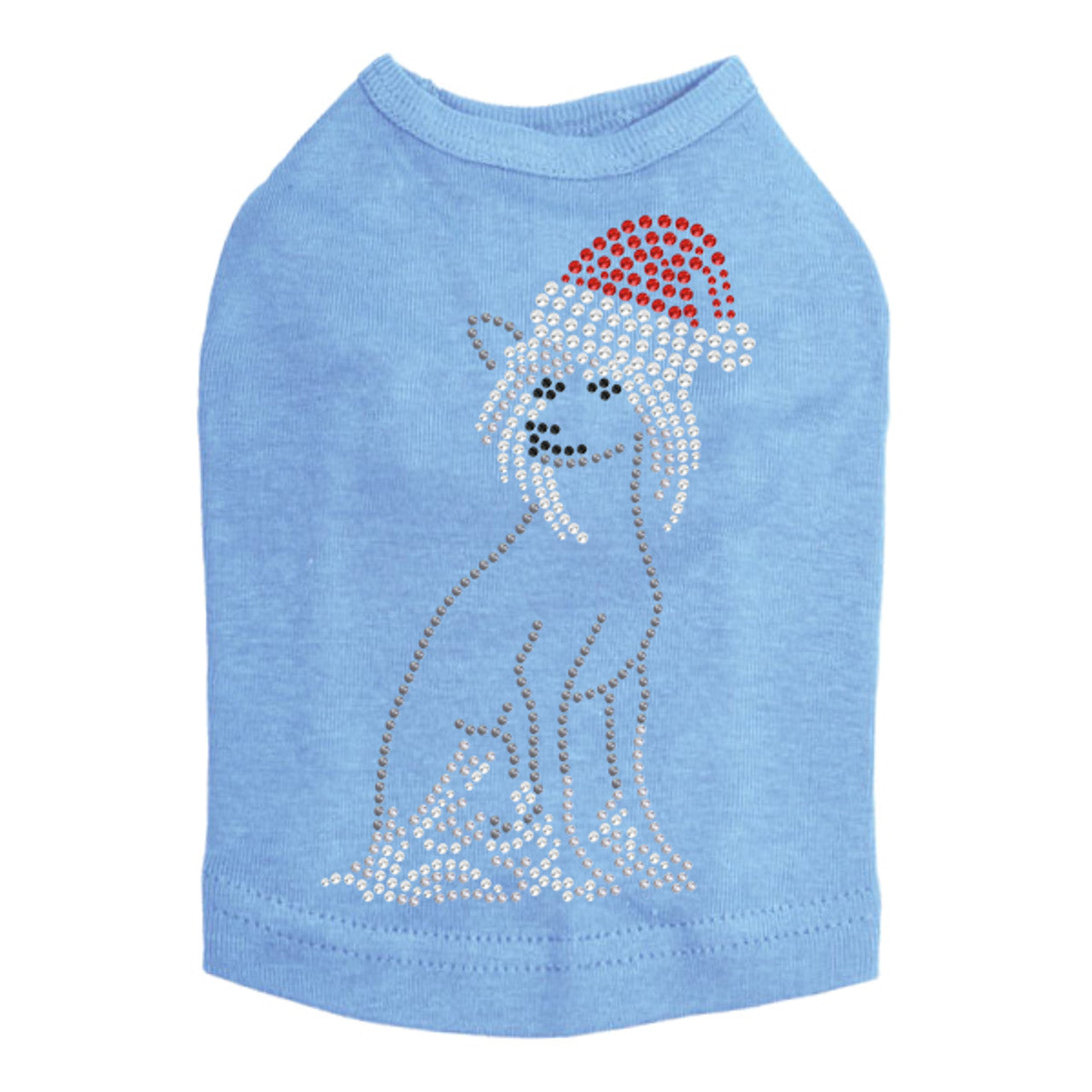 Chinese Crested with Santa Hat - Dog Tank