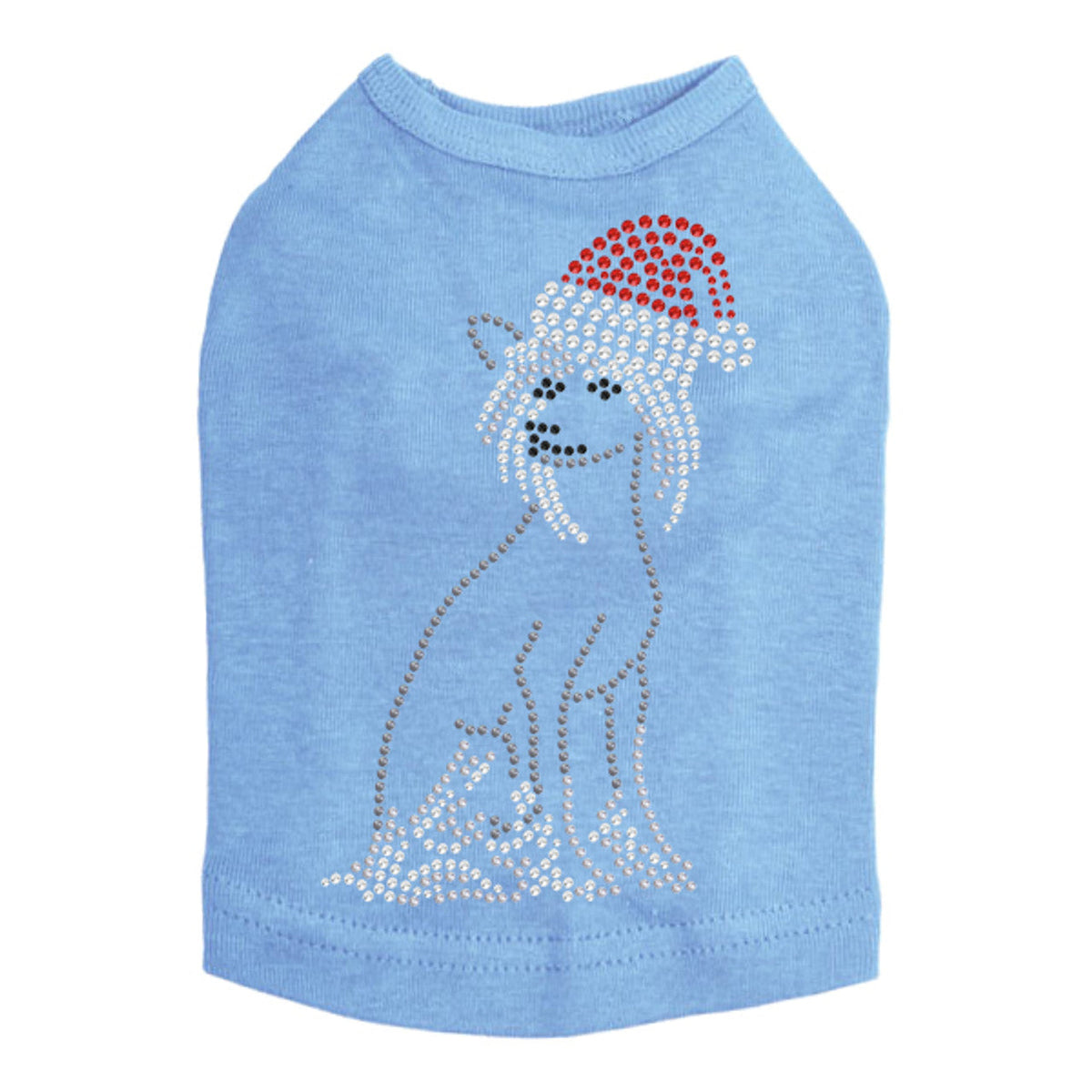 Chinese Crested with Santa Hat - Dog Tank