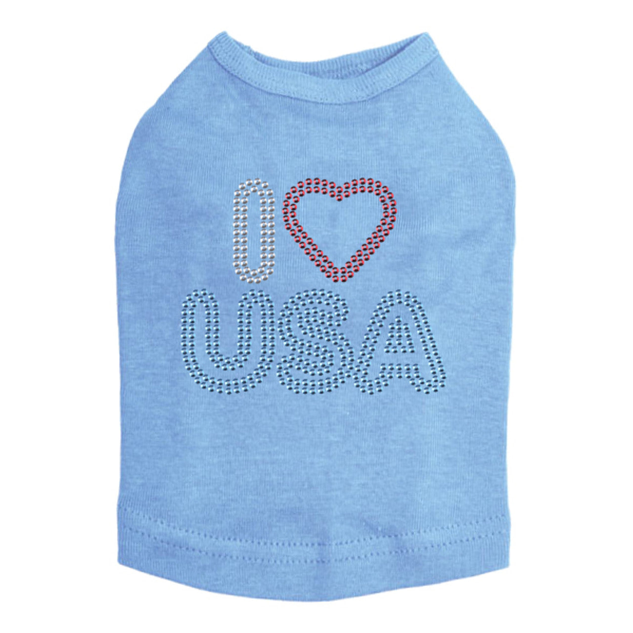 I Love USA 2- Dog Tank