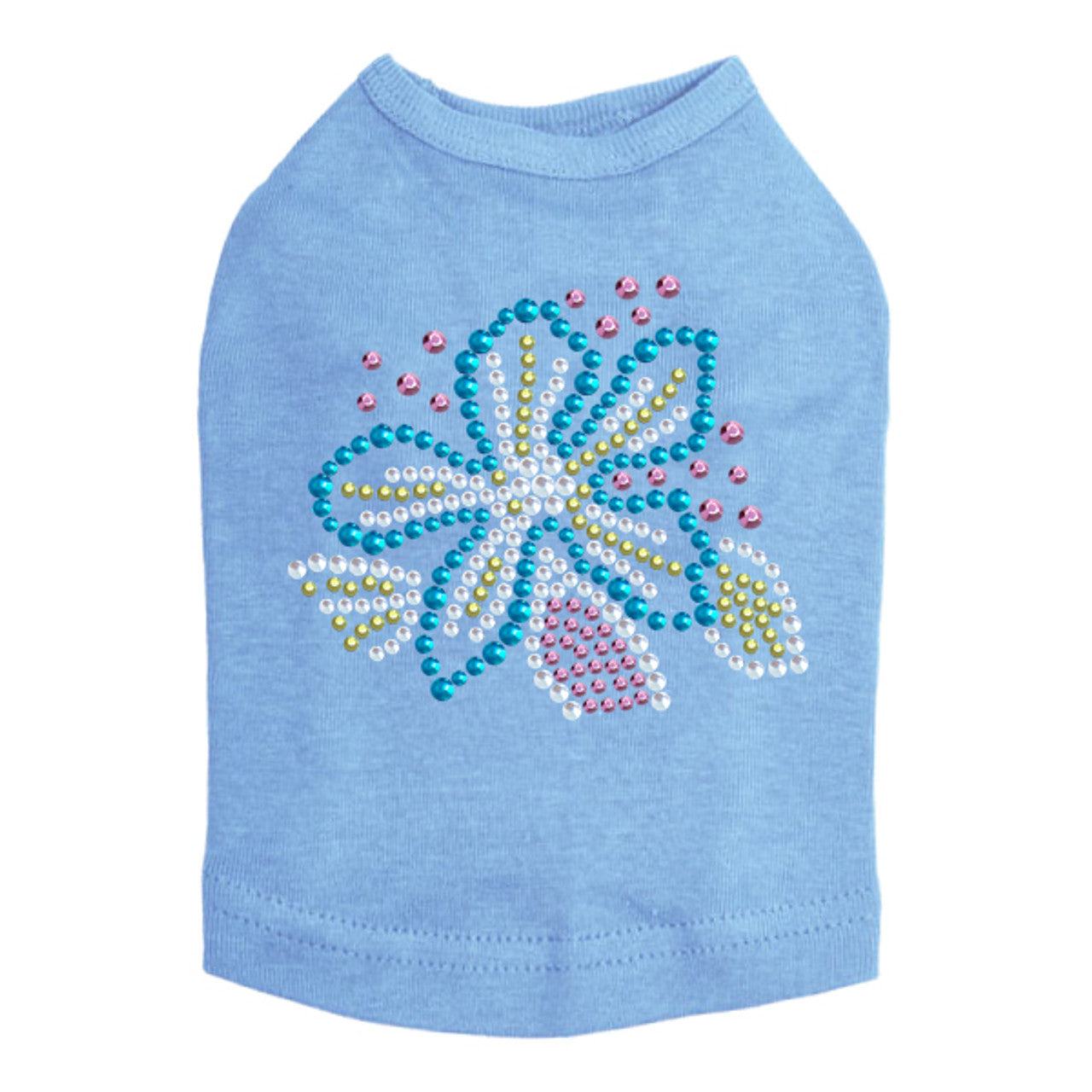 Turquoise Flower - Dog Tank