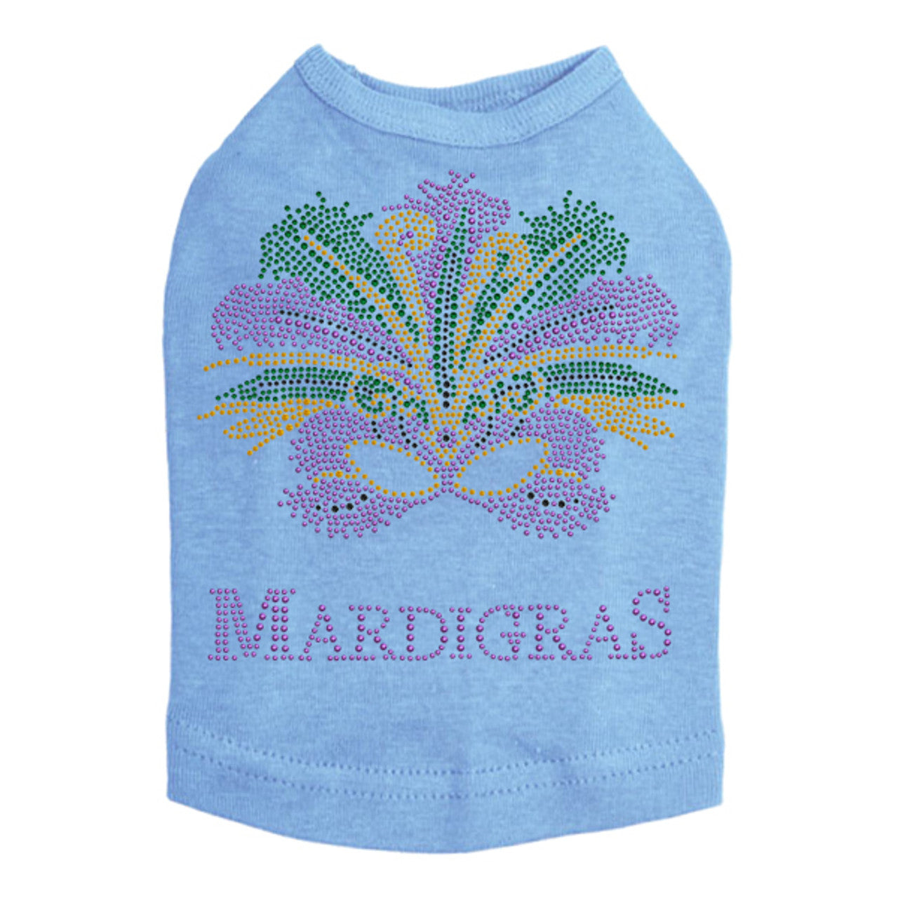 Mardi Gras with Mask - Dog Tank