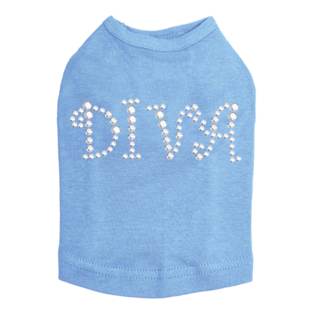Diva (Silver Rhinestuds) - Dog Tank