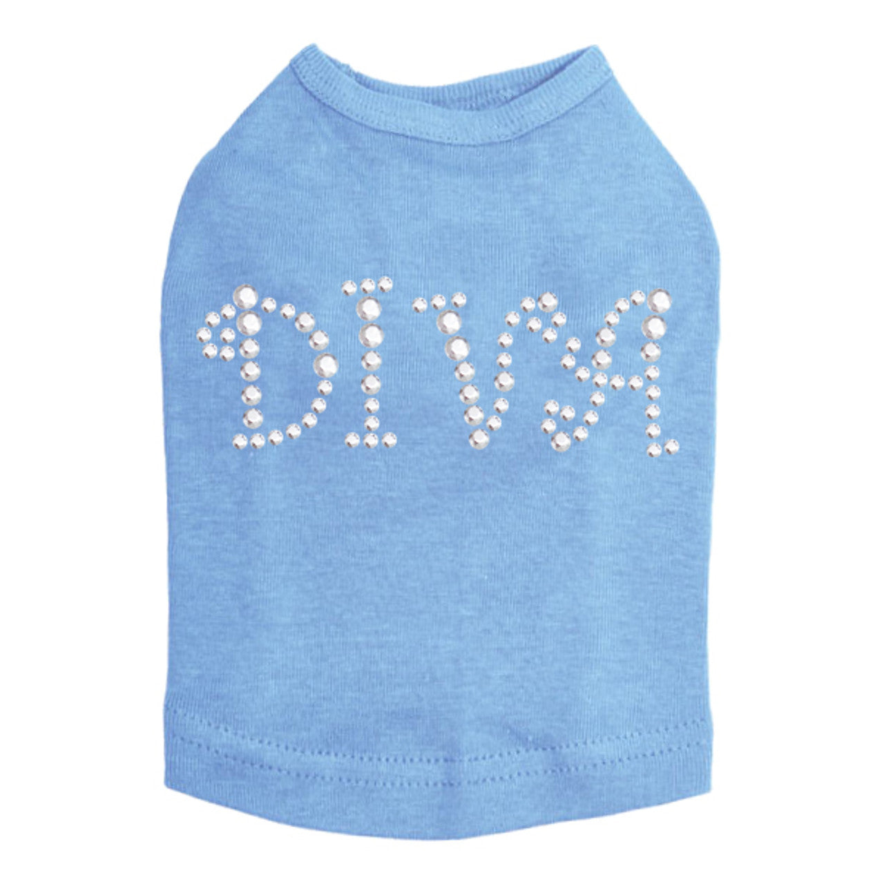 Diva (Silver Rhinestuds) - Dog Tank