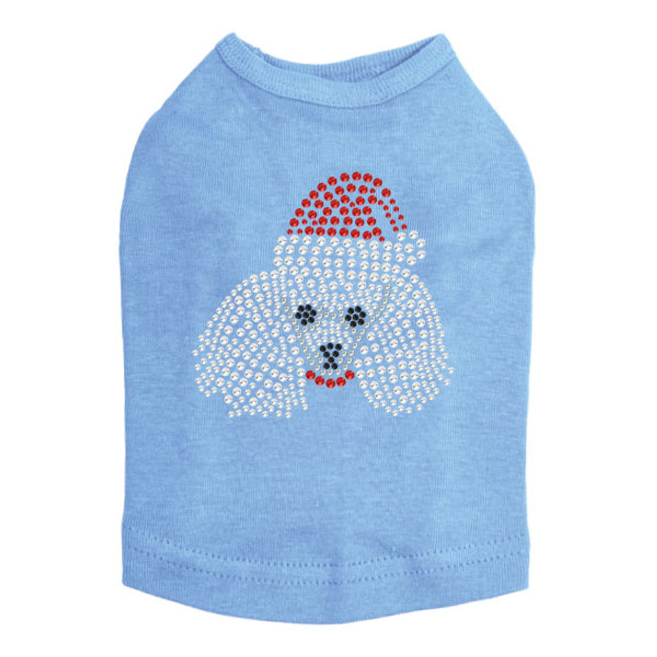 Poodle Face with Santa Hat - Dog Tank