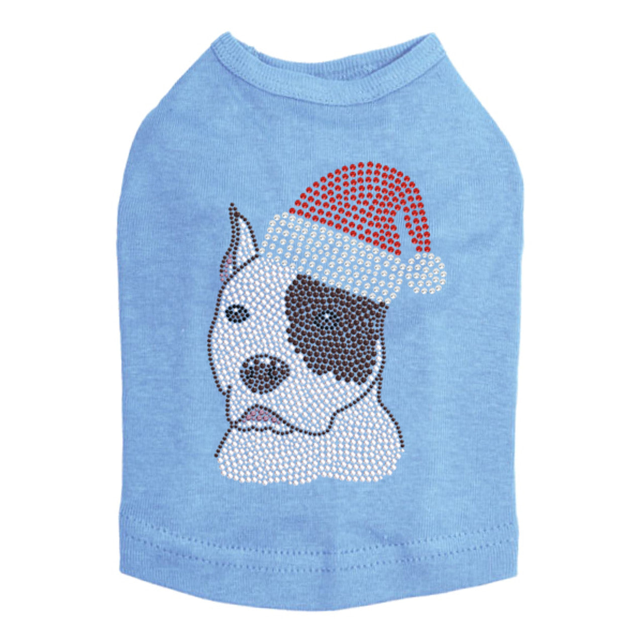 Pit Bull with Santa Hat - Dog Tank