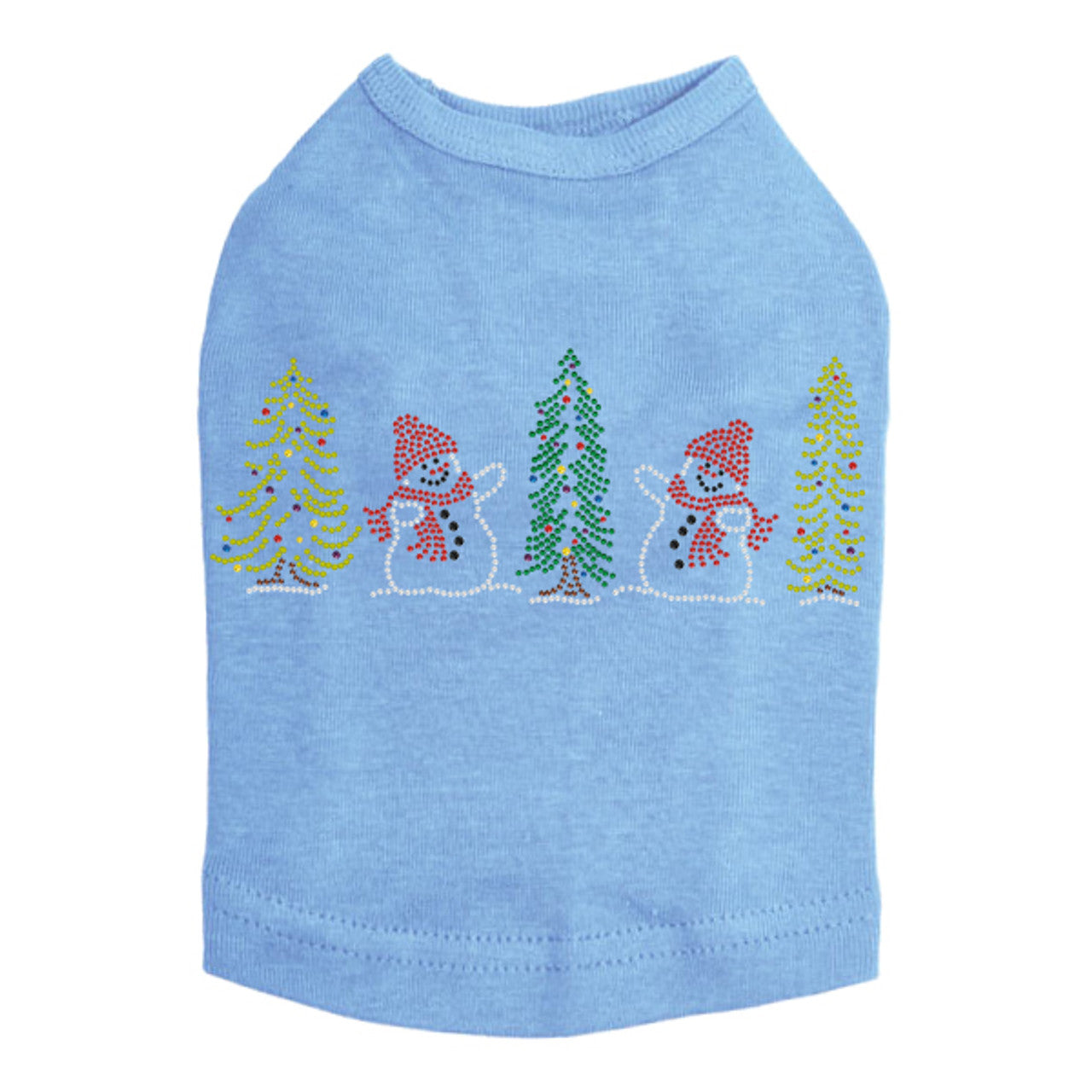 Two Snowmen in Trees - Dog Tank