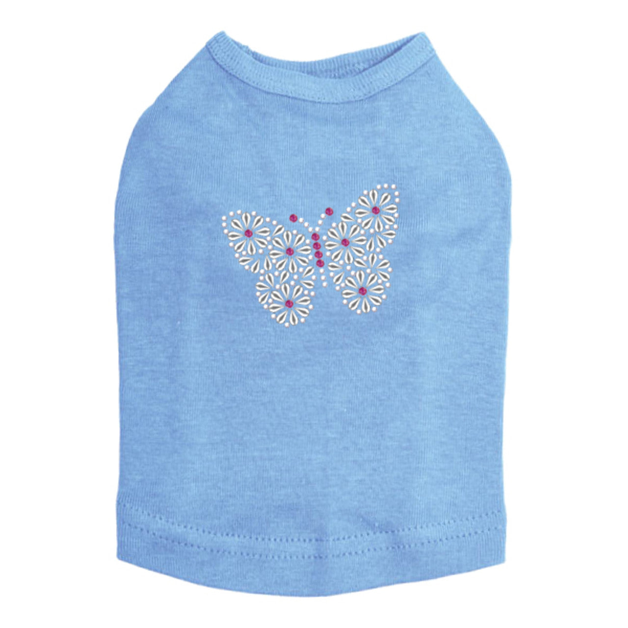 Silver Nailhead Butterfly - Dog Tank