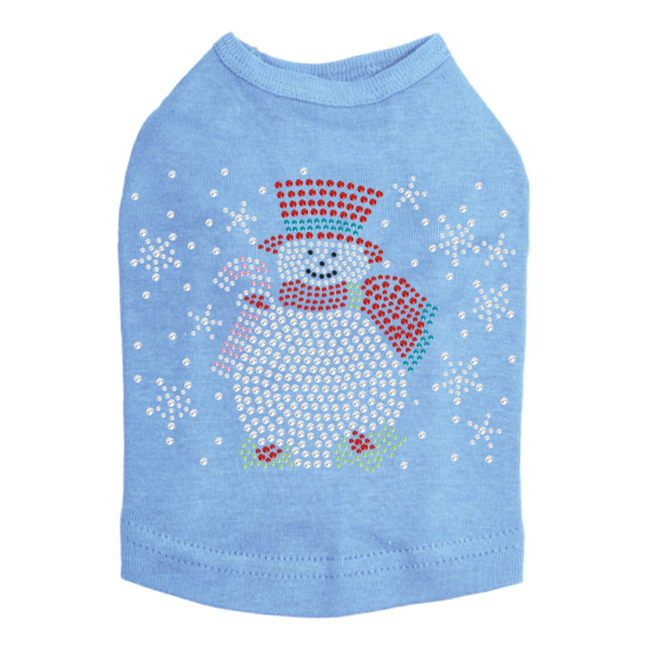 Snowman with Snowflakes & Candy Canes - Dog Tank