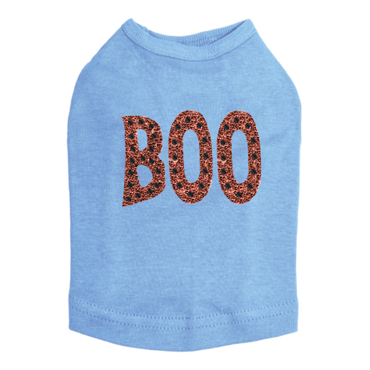 Orange Glitter Boo - Dog Tank