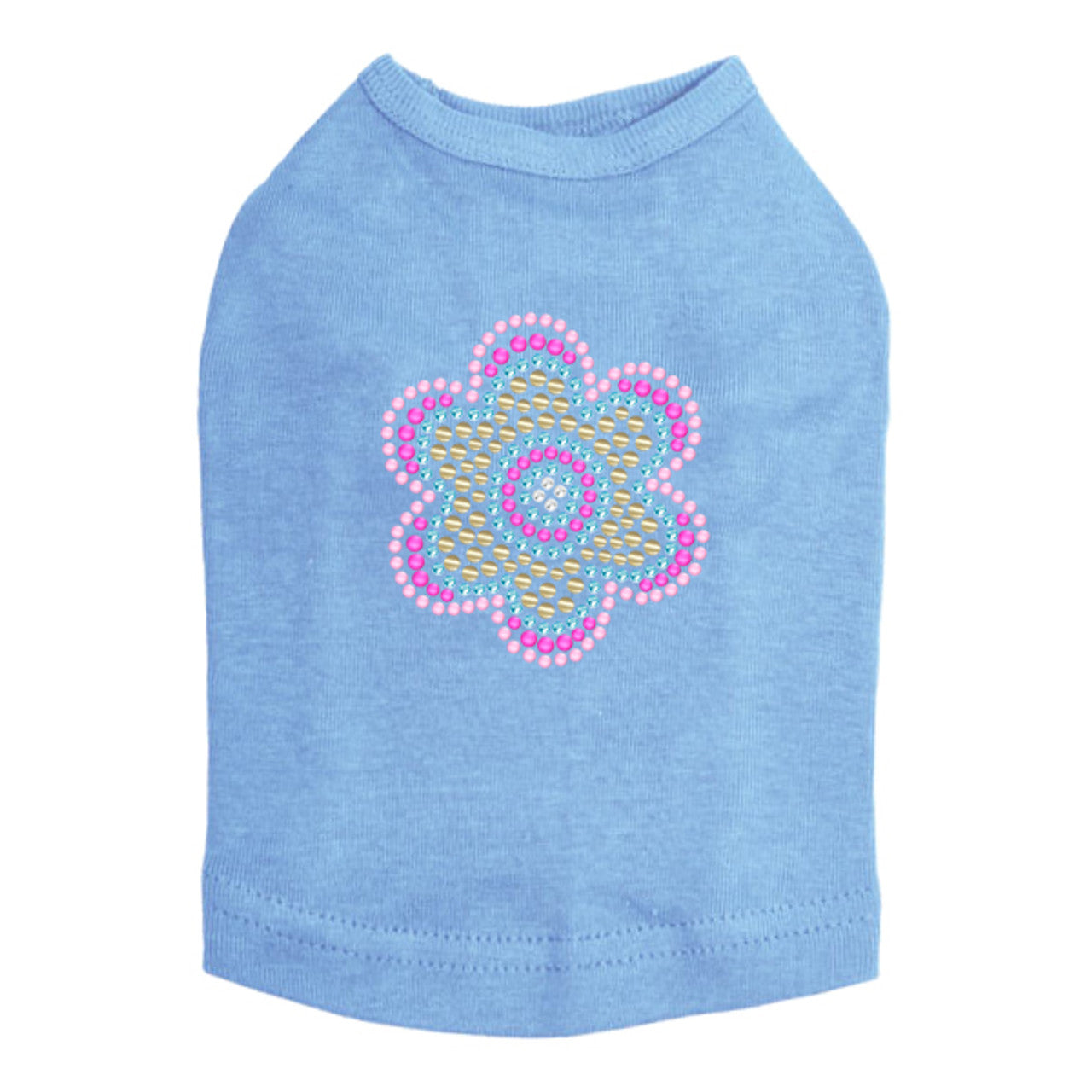 Multicolor Nailhead Flower - Dog Tank