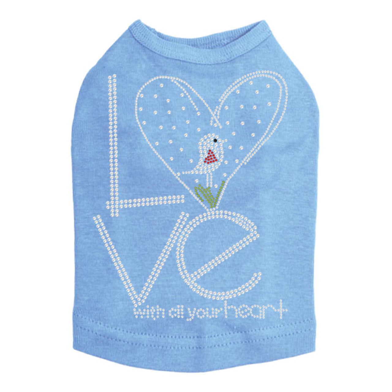 Love With All Your Heart Love Bird - Dog Tank