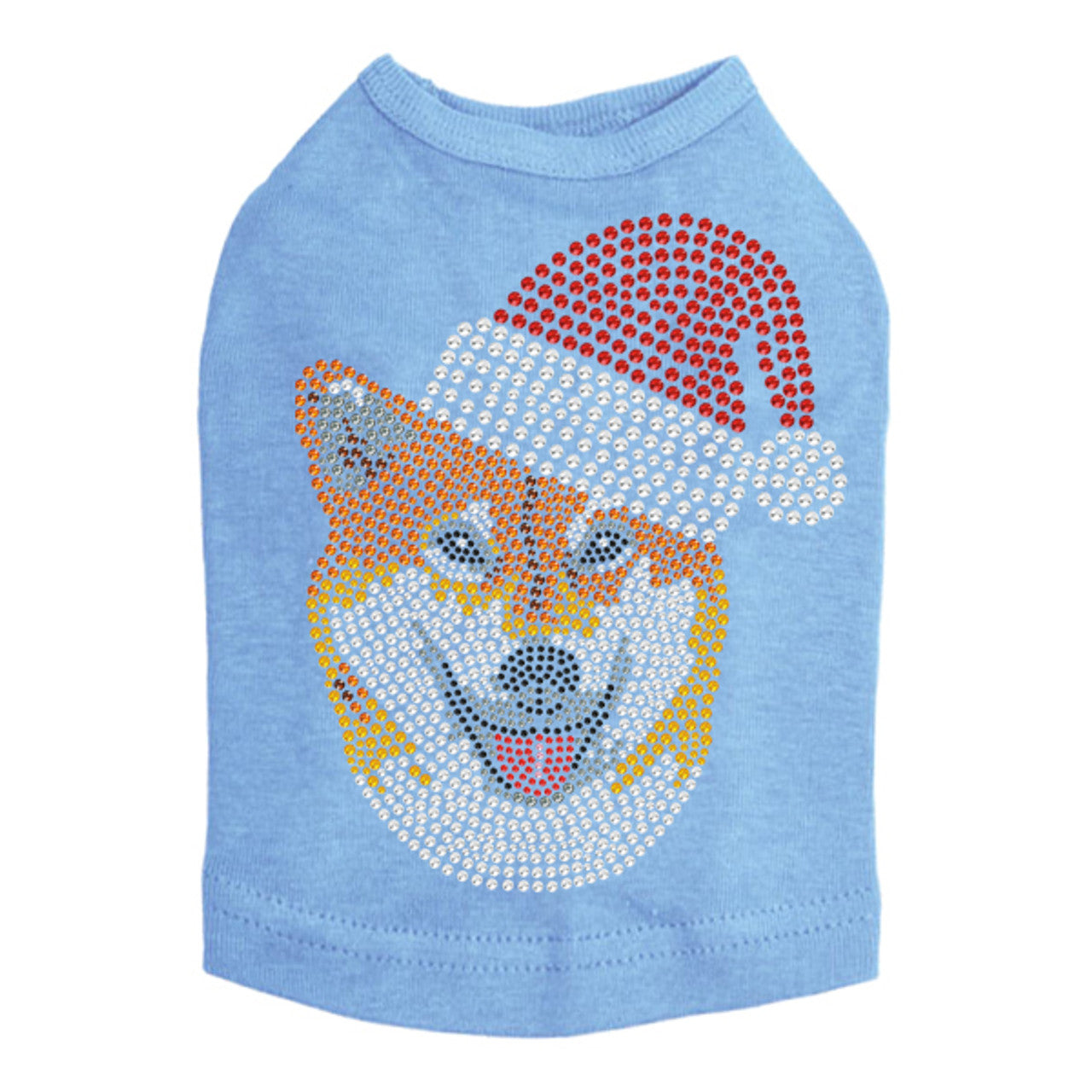 Shiba Inu with Santa Hat - Dog Tank