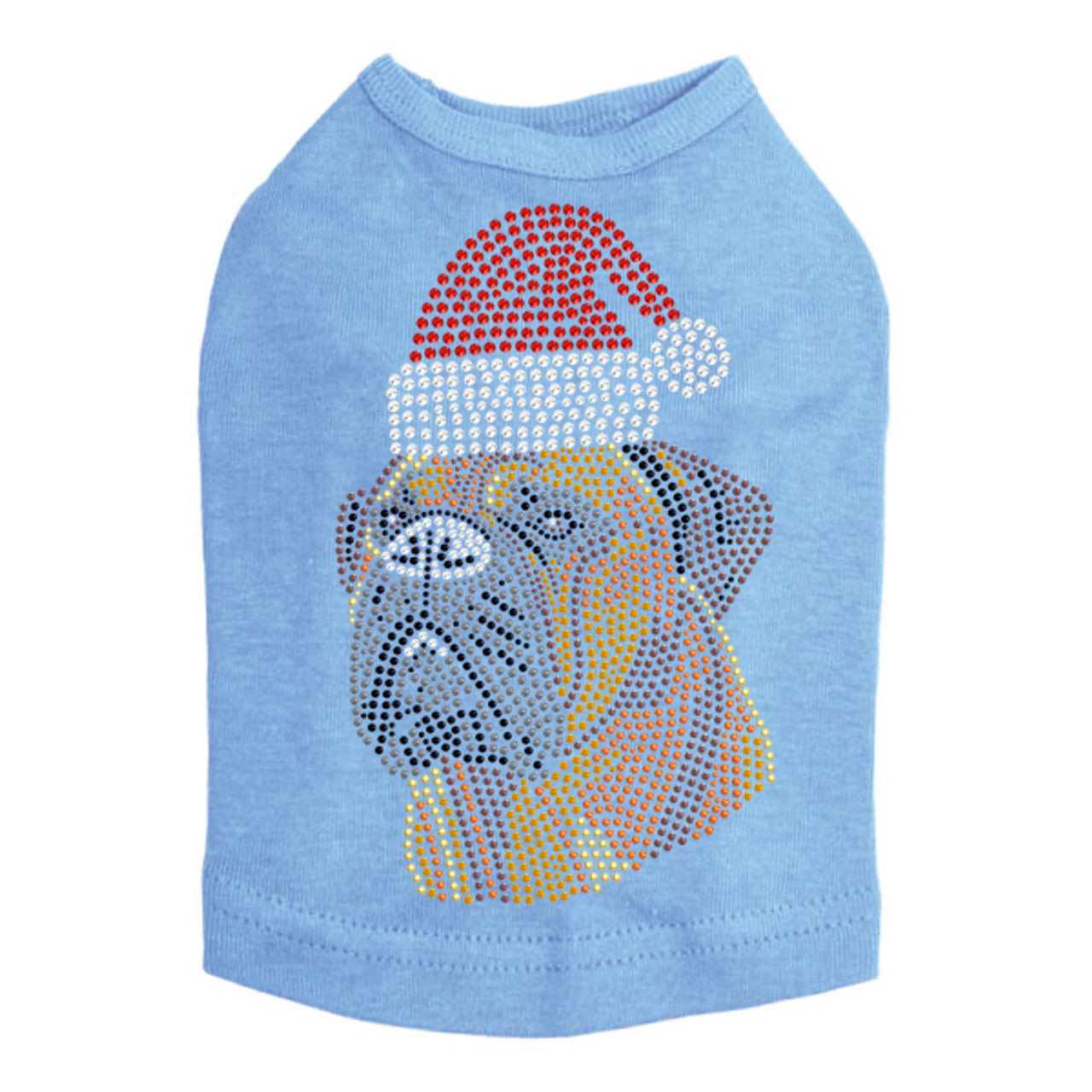 Bullmastiff with Santa Hat - Dog Tank