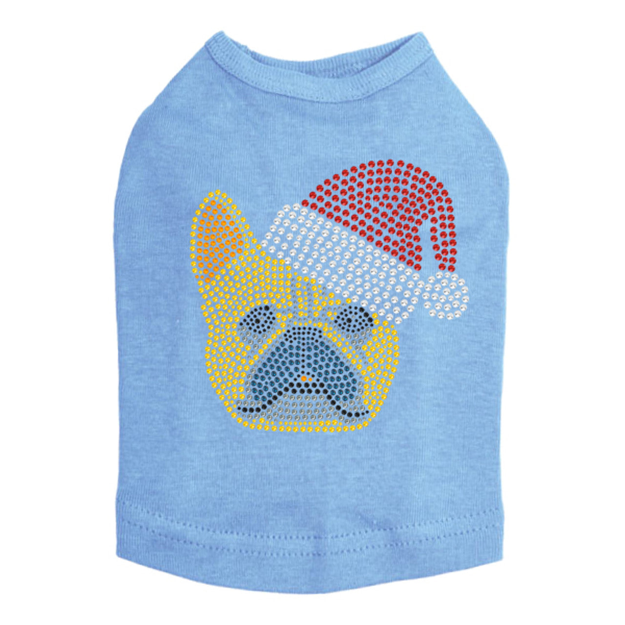 French Bull Dog with Santa Hat - Dog Tank