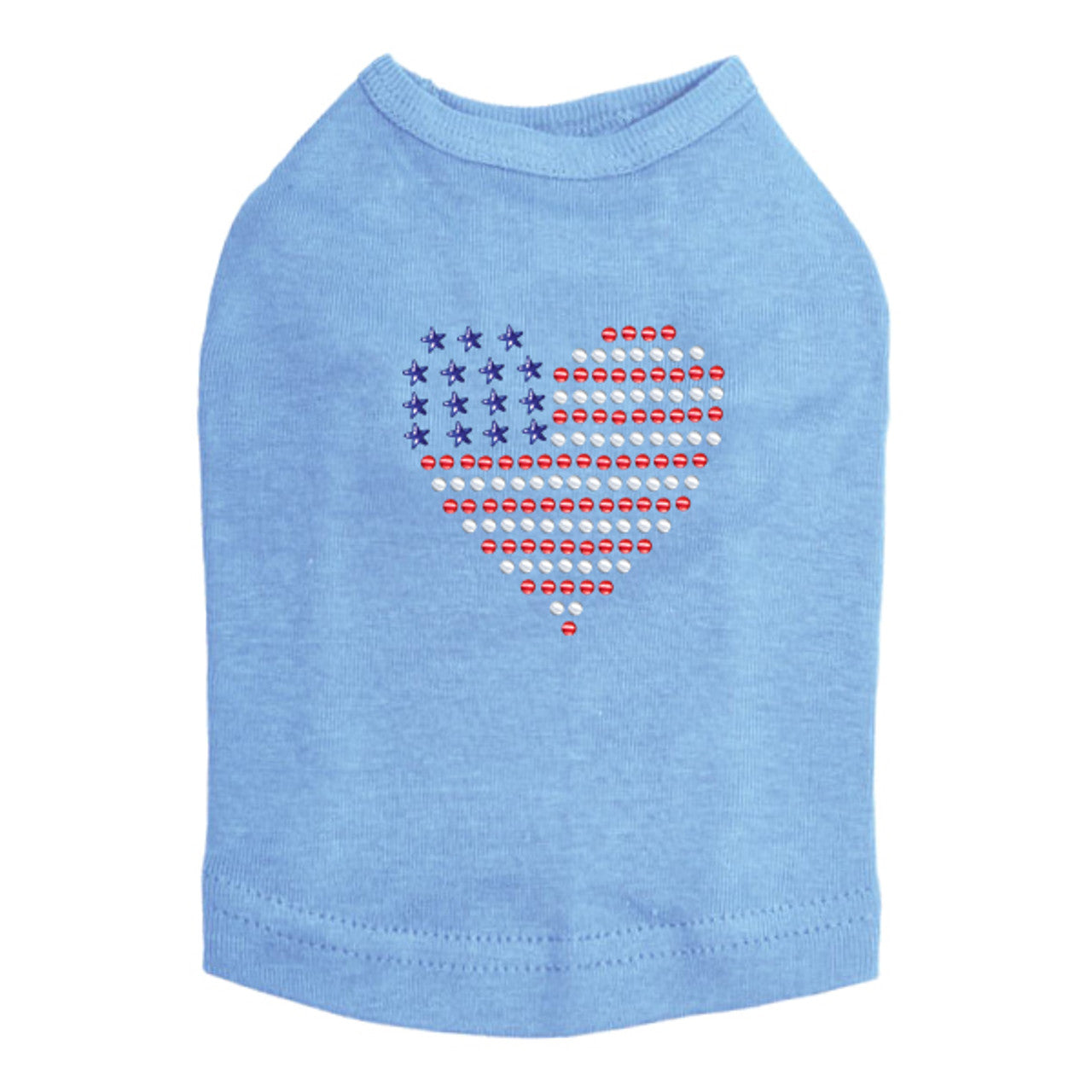 Patriotic Heart 1 - Dog Tank