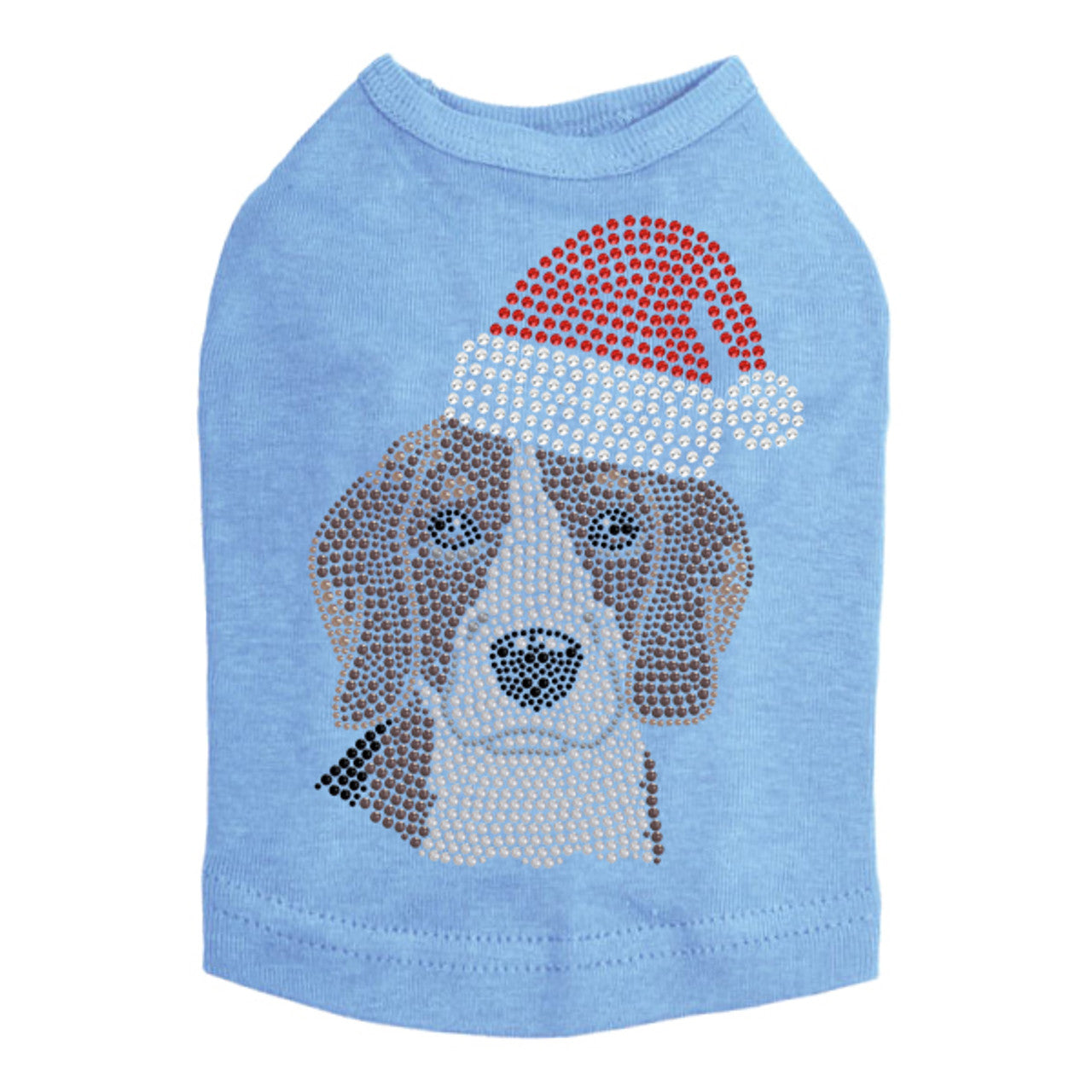 Beagle with Santa Hat - Dog Tank