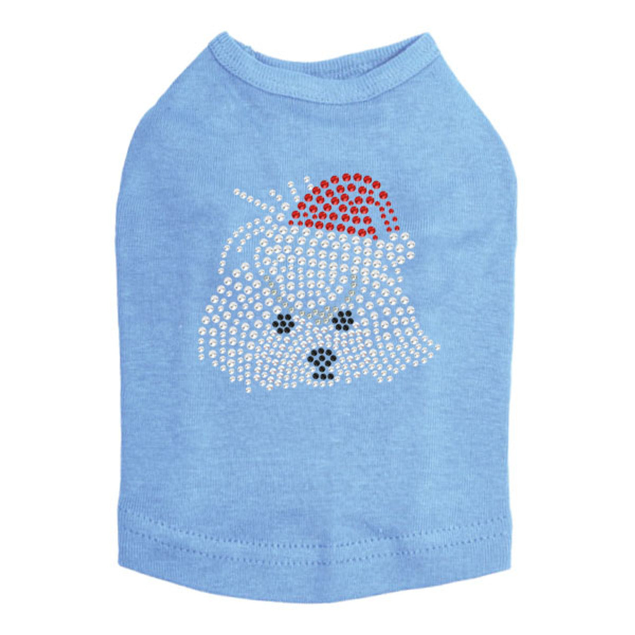 Maltese Face with Santa Hat - Dog Tank