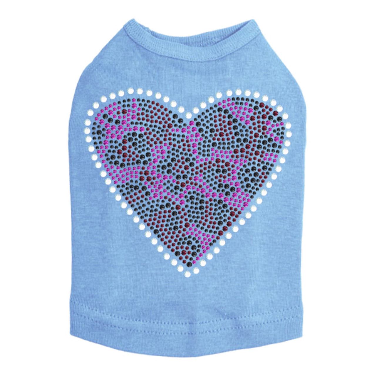 Fuchsia Leopard Heart - Dog Tank