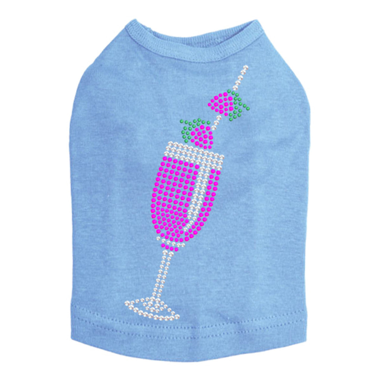 Strawberry Daiquiri - Rhinestones - Dog Tank