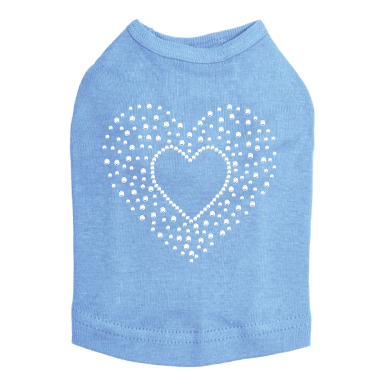 Heart with Scattered Stones - Dog Tank