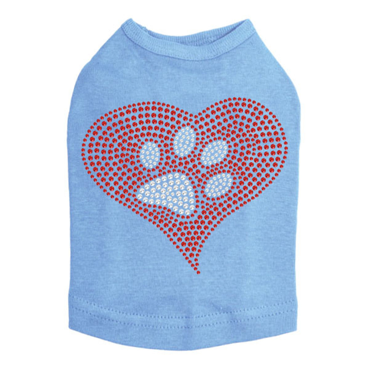 Red Heart with Paw 2 - Dog Tank