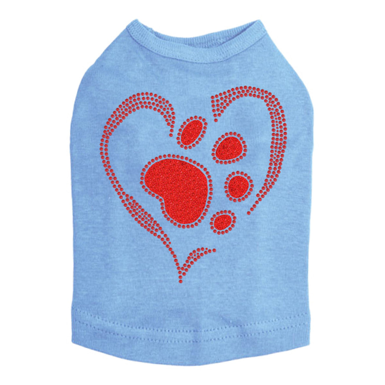 Red Paw Heart - Dog Tank