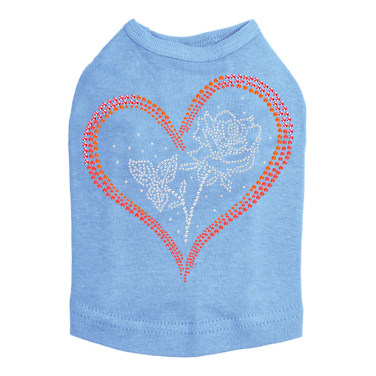 Heart with Rose - Dog Tank
