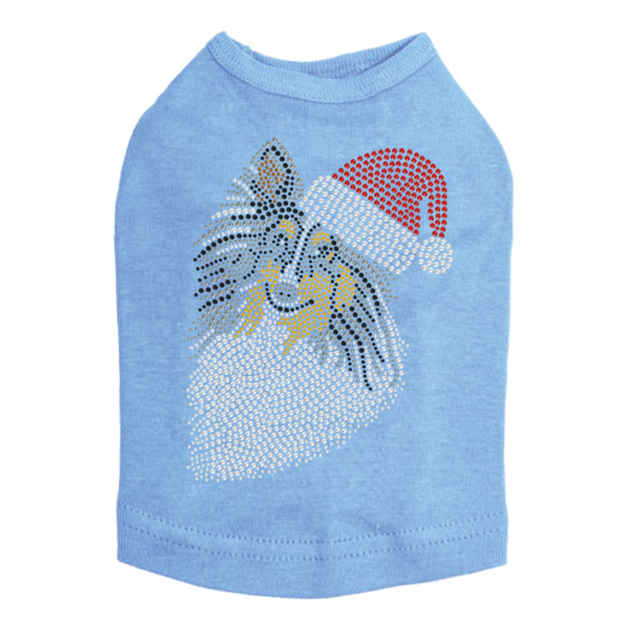 Sheltie Face (Tri Color) with Santa Hat - Dog Tank