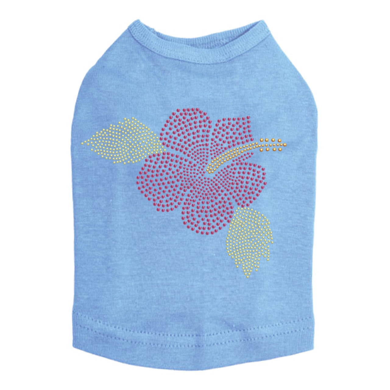 Large Pink Hibiscus - Dog Tank