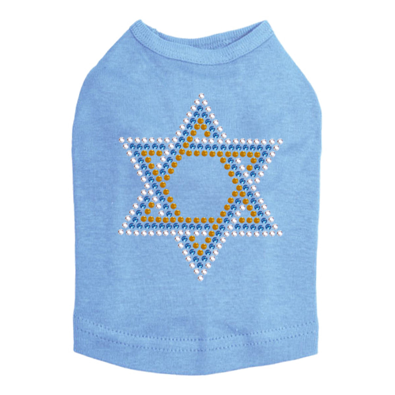 Star of David - Small (Blue, Silver, & Gold) - Dog Tank