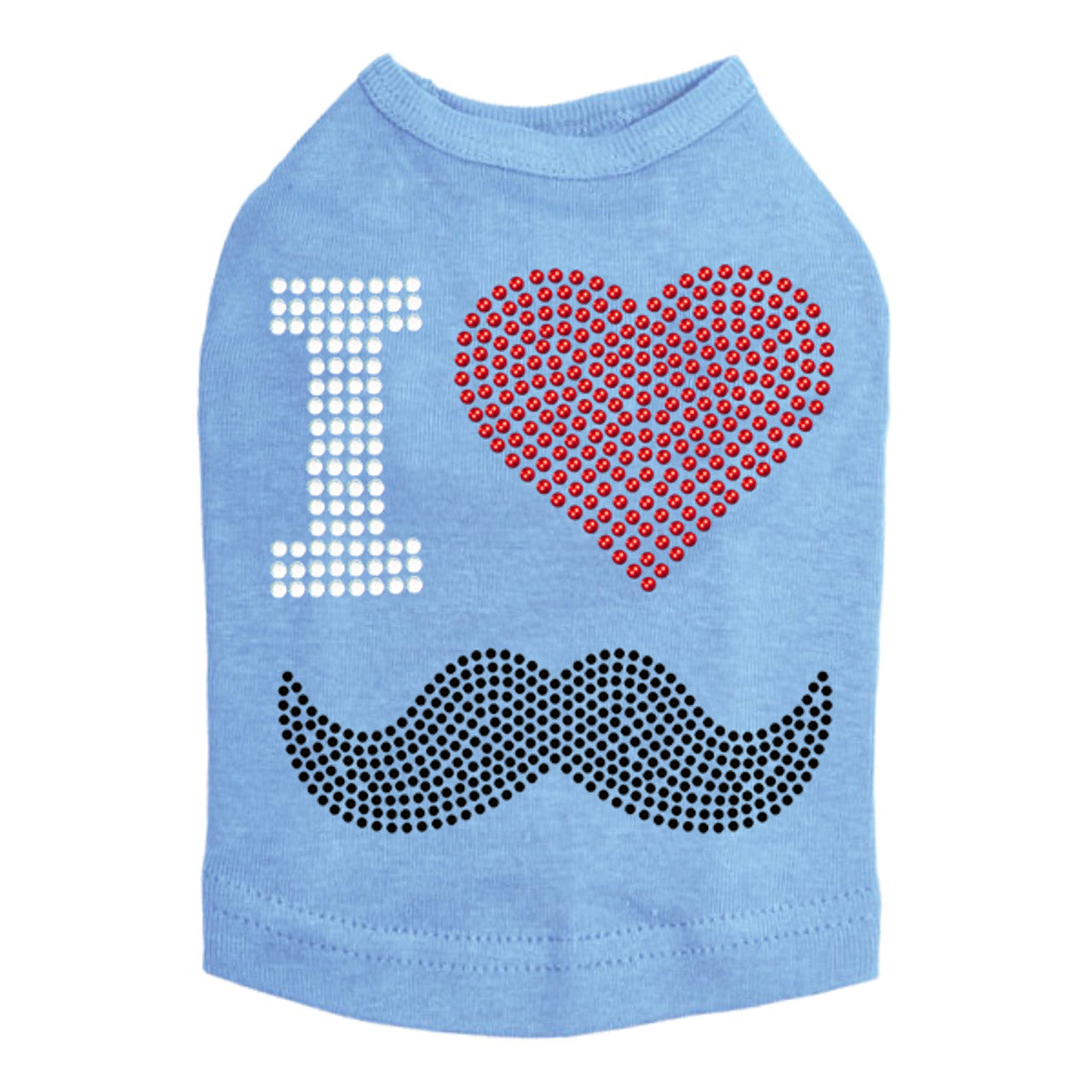 I Love Mustache - Dog Tank