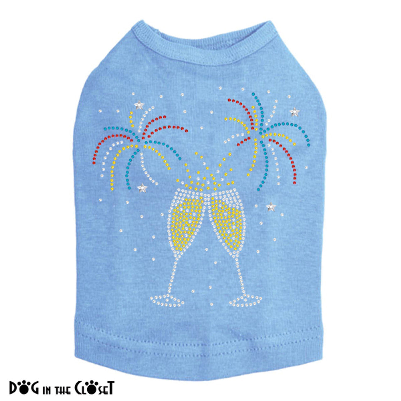 Happy New Year Drink & Fireworks - Dog Tank