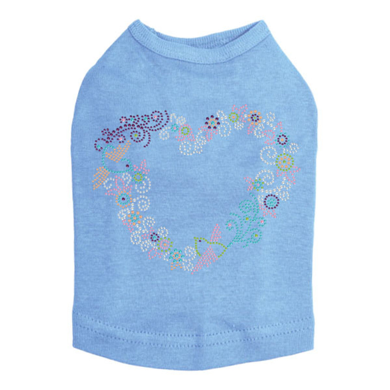 Spring Flower & Bird Heart - Dog Tank