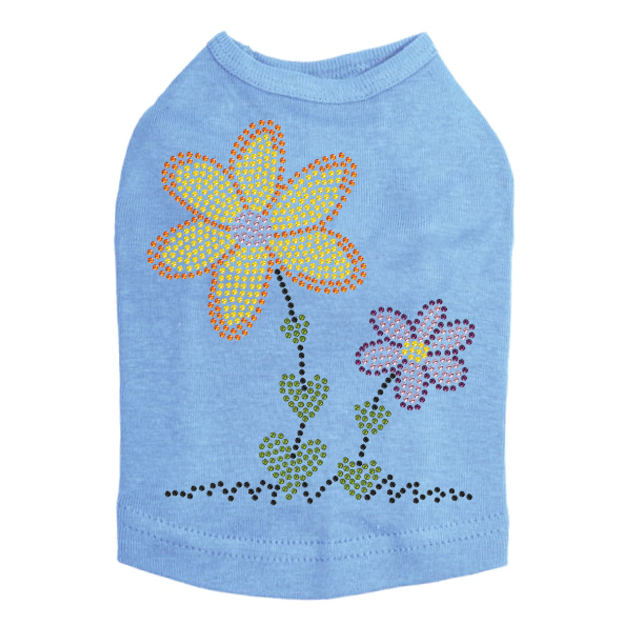 Orange & Purple Flowers - Dog Tank