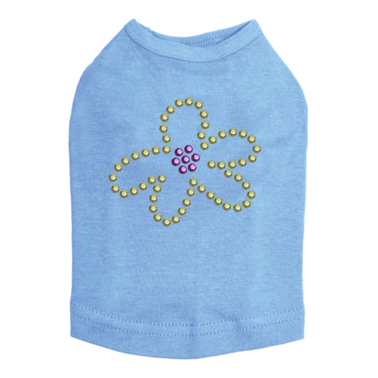 Lime & Purple Flower - Dog Tank