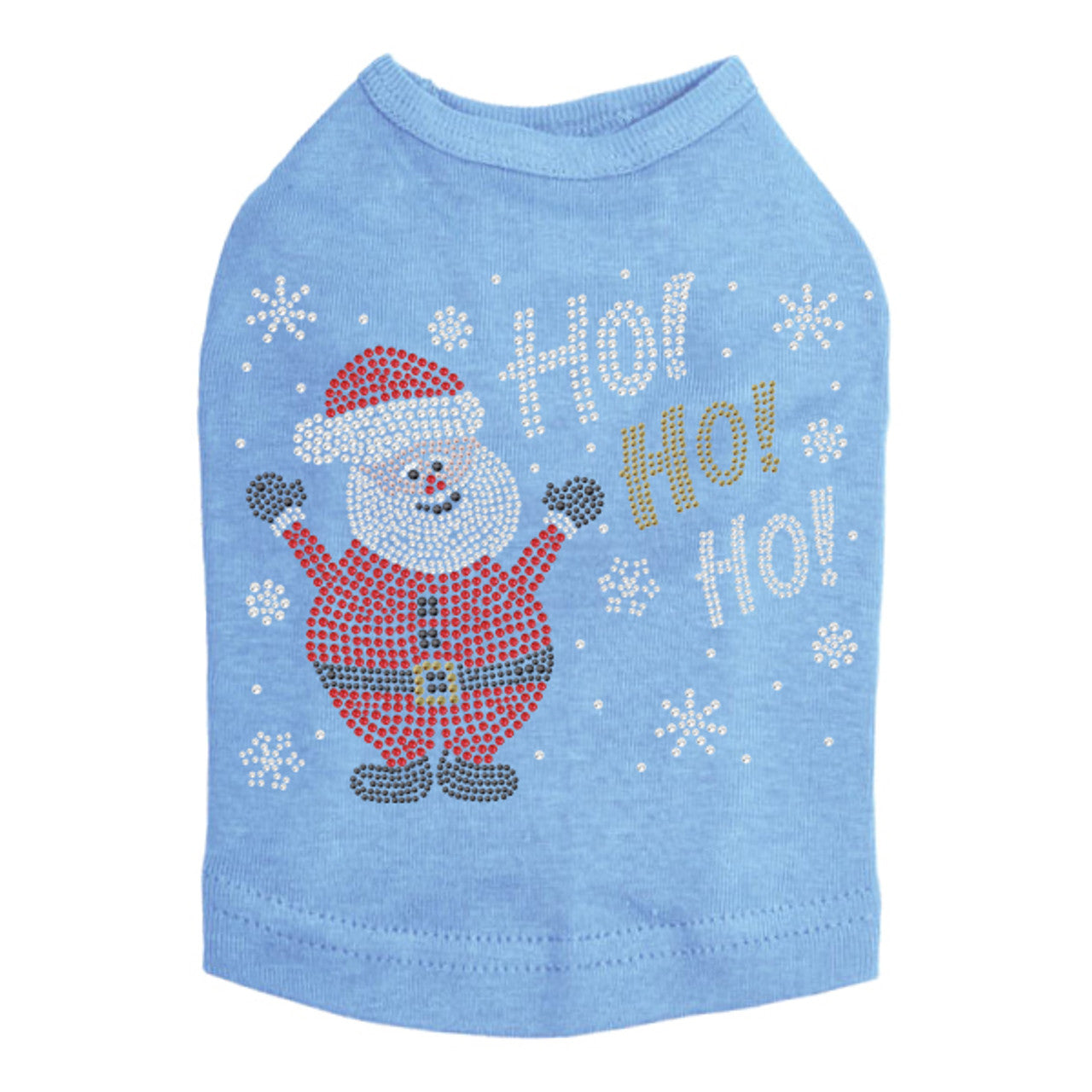 Ho Ho Santa with Snowflakes - Dog Tank