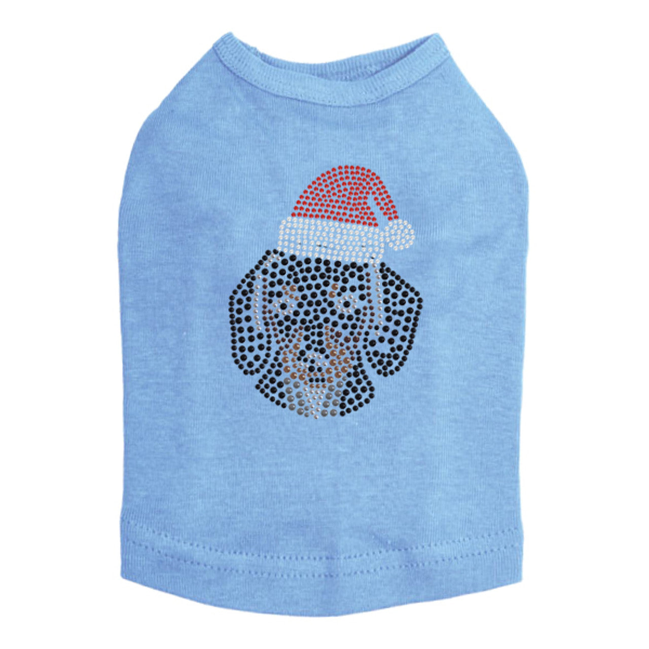 Dachshund Face with Santa Hat - Dog Tank