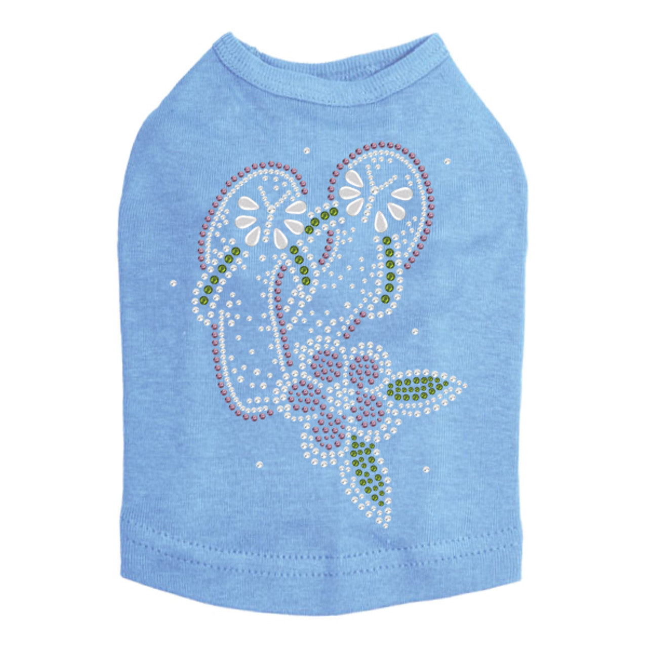 Pink Flip Flops with Flowers - Dog Tank