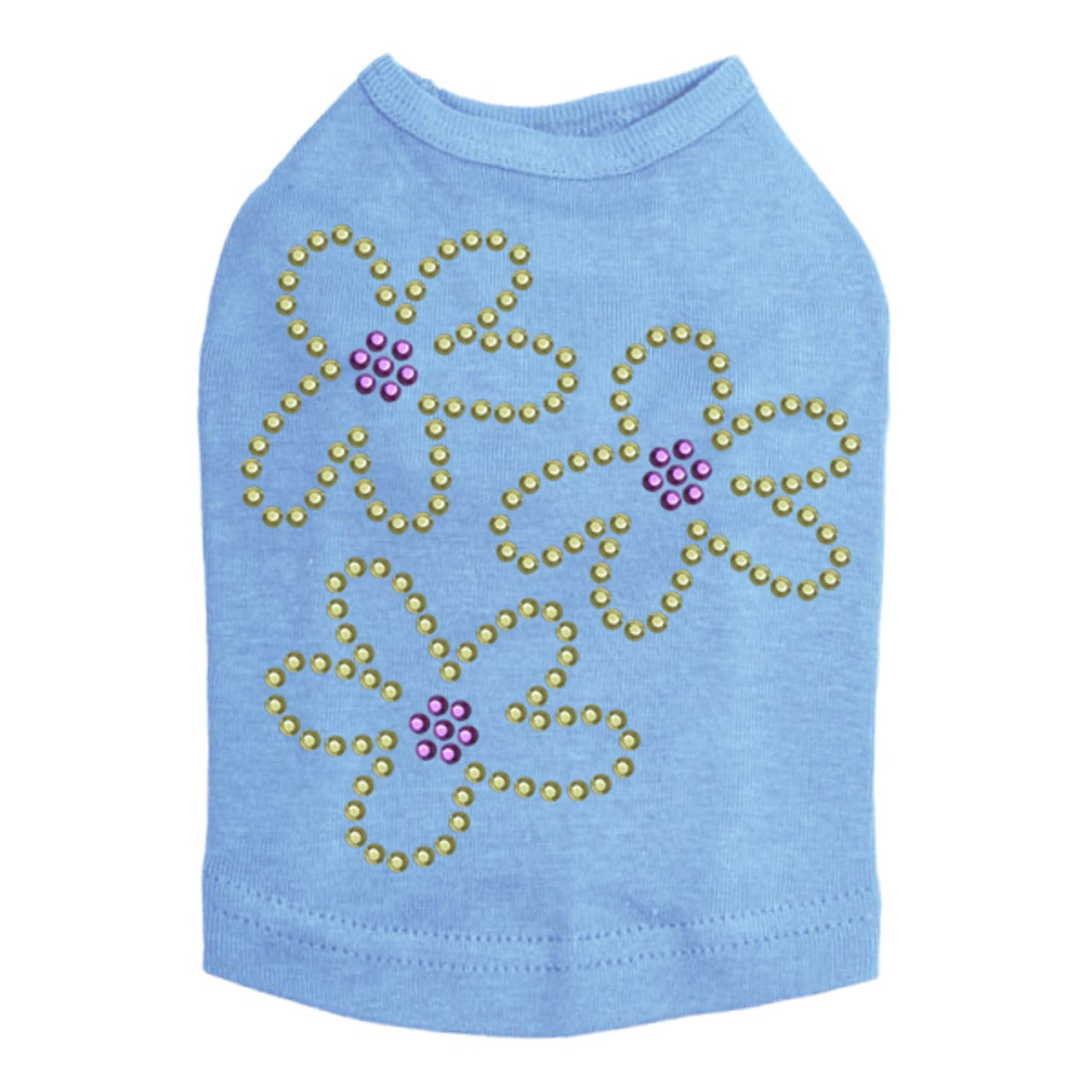 Three Lime Flowers - Dog Tank