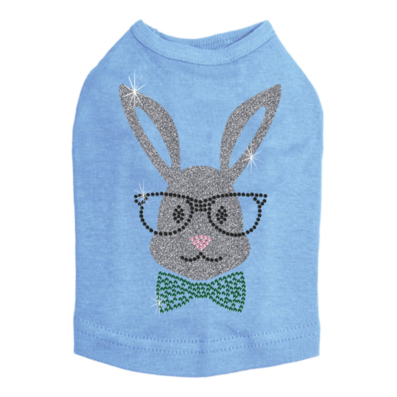Bunny with Glasses and Bow Tie - Dog Tank