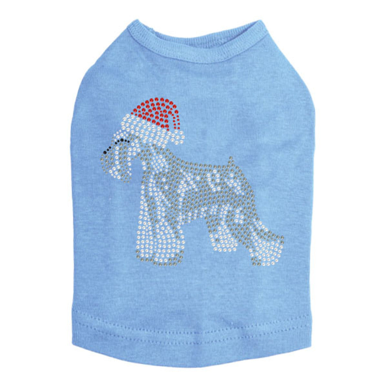 Schnauzer with Santa Hat - Dog Tank