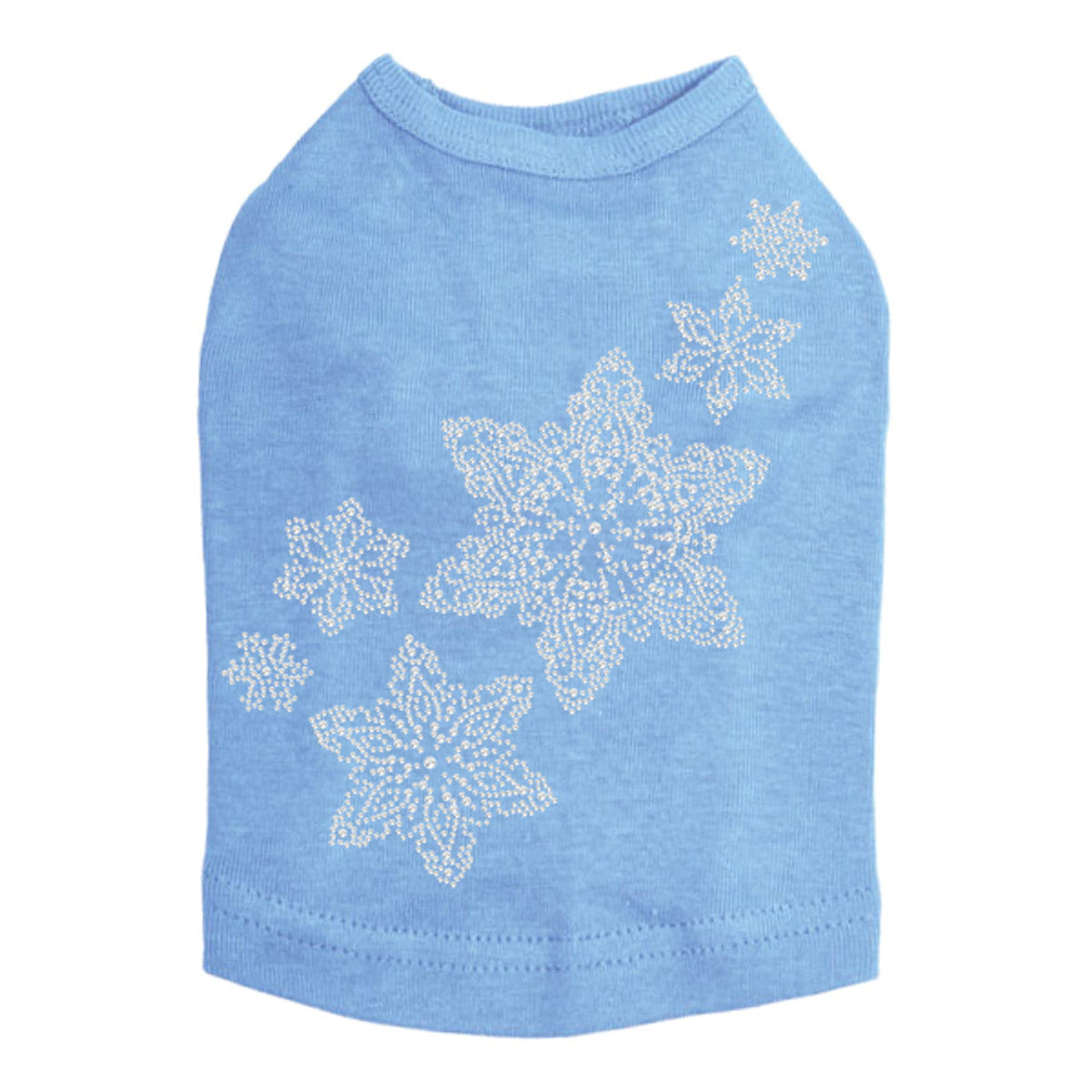 Rhinestone Snowflakes - Dog Tank